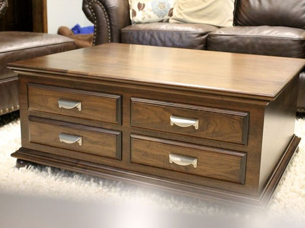 Coffee Table With Drawers in Rochester NY, Buffalo NY, and Western NY | David's Woodworking Inc
